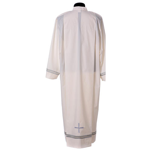 Alb 65% polyester 35% cotton with gigiluccio hemstitch and zipper on the front, ivory 5