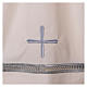 Catholic Alb with gigiluccio hemstitch cotton blend ,front zipper, ivory s2