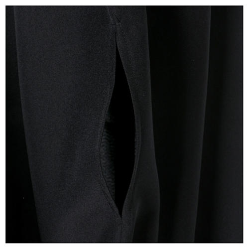 Black cassock with concealed zipper | online sales on HOLYART.com
