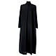 Black cassock with concealed zipper s1