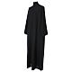 Black cassock with concealed zipper s2
