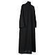 Black cassock with concealed zipper s3
