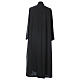 Black cassock with concealed zipper s4