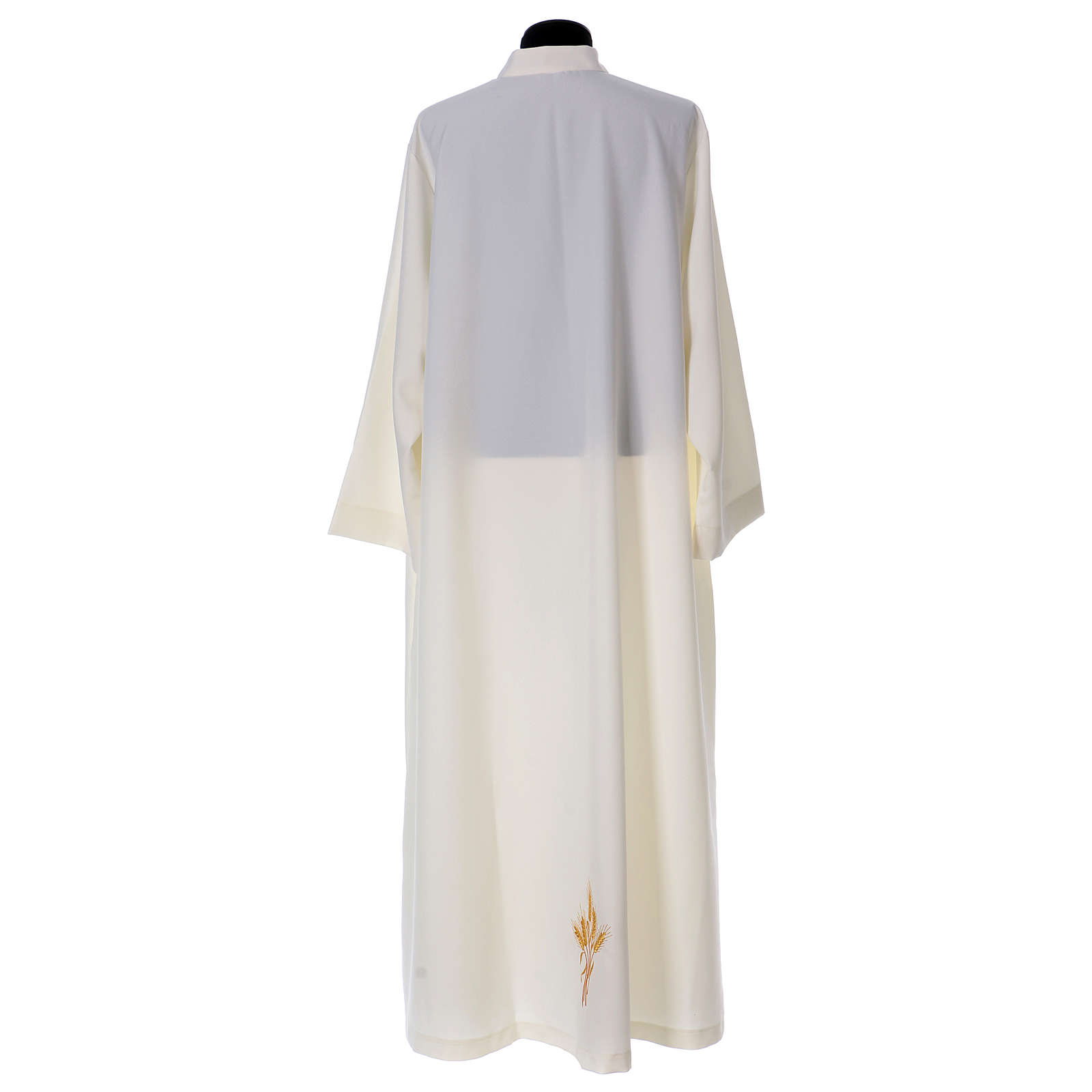 Clergy Alb with stand-up collar and ears of wheat embroidery | online ...