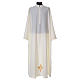 Clergy Alb with stand-up collar and ears of wheat embroidery 100% polyester flared s1