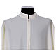Clergy Alb with stand-up collar and ears of wheat embroidery 100% polyester flared s4
