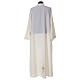 Clergy Alb with stand-up collar and ears of wheat embroidery 100% polyester flared s5