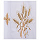 White alb, 100% polyester with ears of wheat and crosses, zip on the front and 4 folds s8