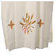 Alb in ivory colour 100% polyester with ears of wheat ,crosses, zip on shoulder and 4 folds s2