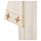 Alb with Shoulder Zipper 100% polyester with ears of wheat ,crosses and 4 folds in ivory s4