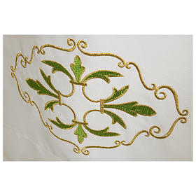 Albs: White alb 100% polyester with stylized cross and zip on shoulder