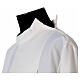 Clergy Alb 100% polyester with stylized cross and zip on the front,ivory color s6