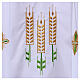 Deacon alb with ears of wheat 65% polyester and 35% cotton and front zipper s2