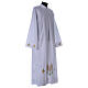 Deacon alb with ears of wheat 65% polyester and 35% cotton and front zipper s6