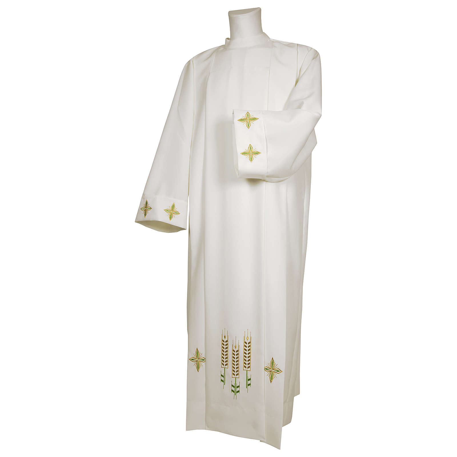 Catholic alb 65% polyester and 35% cotton with ears of wheat | online ...