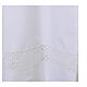 Alba blanca 65% poliéster 35% algodón motivos en la manga entredós encaje cremallera hombro s2