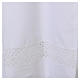 Aube blanche 65% polyester 35% coton décorations sur manche entretoile dentelle fermeture épaule s2