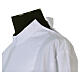 Aube blanche 65% polyester 35% coton décorations sur manche entretoile dentelle fermeture épaule s6