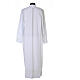 Clerical Alb 65% polyester 35% cotton with lace sleeve decoration and crochet partition with zip on the shoulder s7