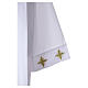 Camice bianco 65% poliestere 35% cotone croce decori floreali cerniera davanti s4