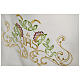 White alb 65% polyester 35% cotton with flower decorations and zip on shoulder s2