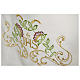 Aube blanche 65% polyester 35% coton croix décoration floral fermeture épaule s2