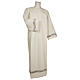 Alb 55% polyester 45% wool with gigliuccio hemstitch and handmade embroidery, ivory s1