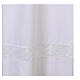 White alb 65% polyester 35% cotton with lace partition and zip on the front s2