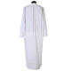 White alb 65% polyester 35% cotton with lace partition and zip on the front s7