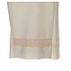 Alb 65% polyester 35% cotton with lace band and zipper on the front, ivory s2