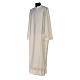 Alb 65% polyester 35% cotton with lace band and zipper on the front, ivory s5