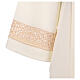 Ivory alb 100% polyester with golden lace partition and zip on shoulder s2