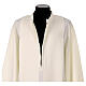 Ivory alb 100% polyester with golden lace partition and zip on shoulder s6