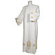Deacon alb with crosses on sleeve and ears of wheat image 65% polyester 35% cotton with front zipper s1