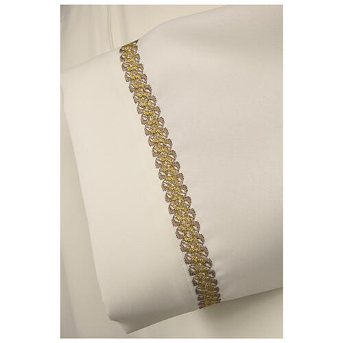 Camice avorio 100% poliestere bordi oro cerniera davanti 2