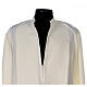 Alb 100% polyester with shoulder zipper and gigliuccio hemstitch, ivory s4