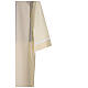 Alb 100% polyester with shoulder zipper and gigliuccio hemstitch, ivory s6