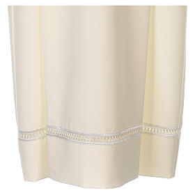 Albs: Clergy Alb with gigliuccio hemstitch with shoulder zipper 100% polyester, ivory Albs: Clergy Alb with gigliuccio hemstitch with shoulder zipper 100% polyester, ivory