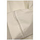 Alb 65% polyester 35% cotton with zipper on the front and gigliuccio hemstitch, ivory s2