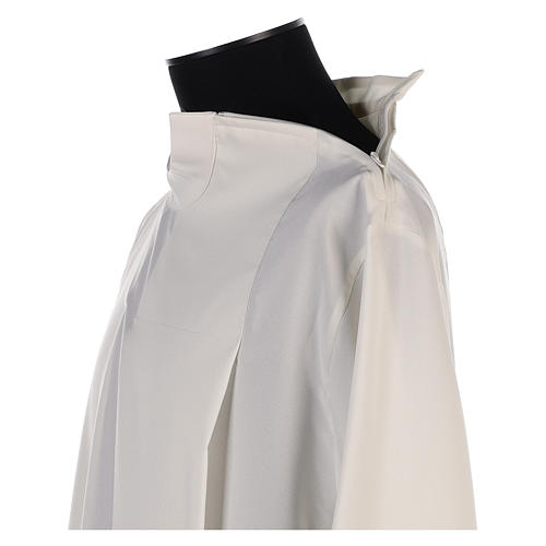 Catholic Alb in polyester with shoulder zipper, ivory 3