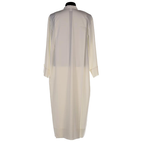 Catholic Alb in polyester with shoulder zipper, ivory 5