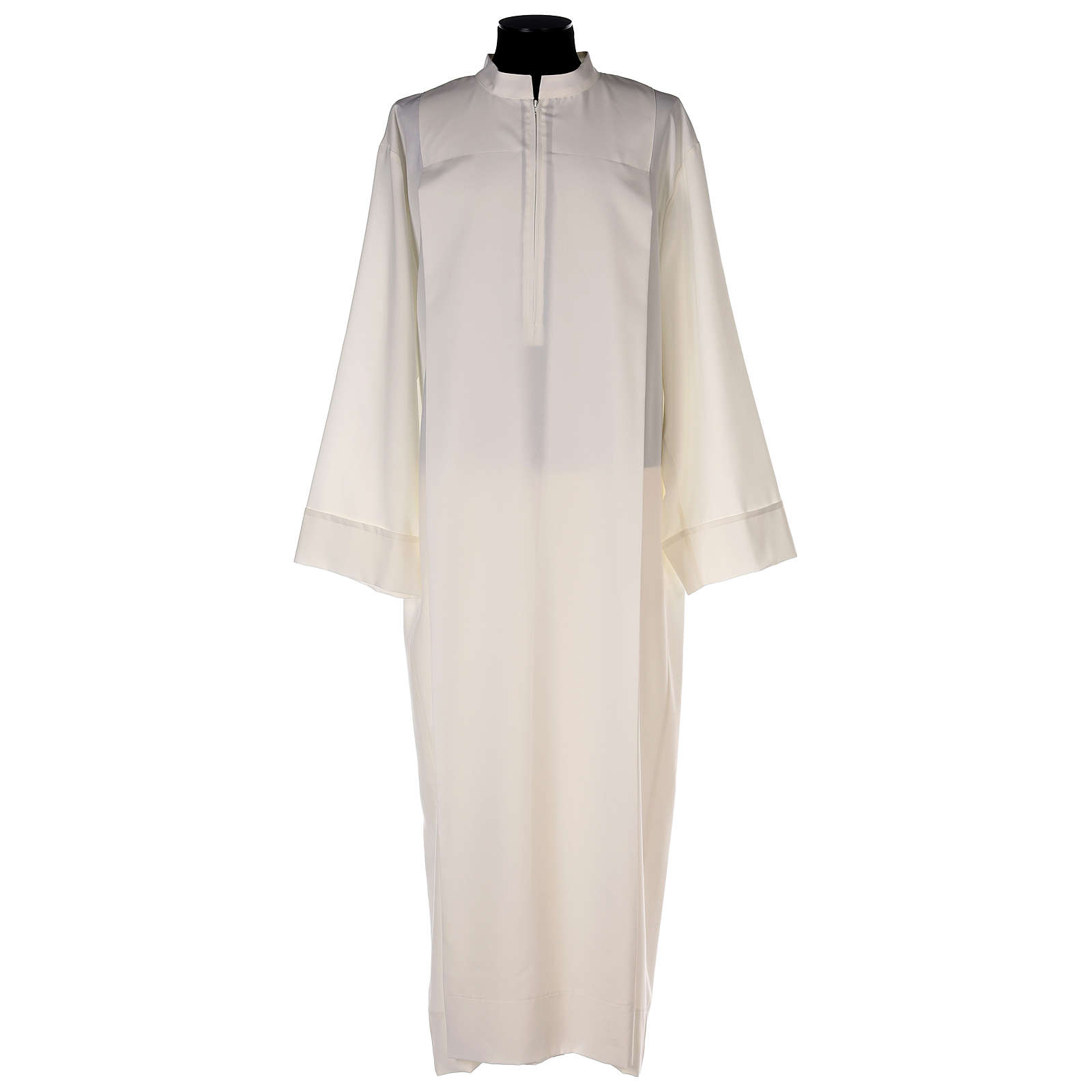 Priest Alb with front zipper in polyester, ivory | online sales on ...