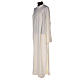 Priest Alb with front zipper in polyester, ivory s4
