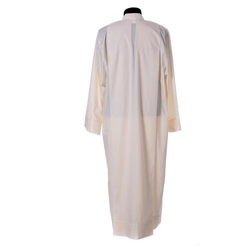 Alb 65% polyester 35% cotton with 2 pleats and zipper on the front, ivory 5