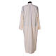 Alb 65% polyester 35% cotton with 2 pleats and zipper on the front, ivory s5