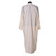 Priest Alb 65% polyester 35% cotton with 2 pleats and zipper on the front, ivory s5