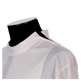 Alb 65% polyester 35% cotton with 2 pleats and shoulder zipper, ivory