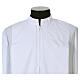 Alb 65% polyester 35% cotton with 2 pleats and zipper on the front, white s2