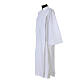Alb 65% polyester 35% cotton with 2 pleats and zipper on the front, white s4