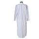Alb 65% polyester 35% cotton with 2 pleats and zipper on the front, white s5